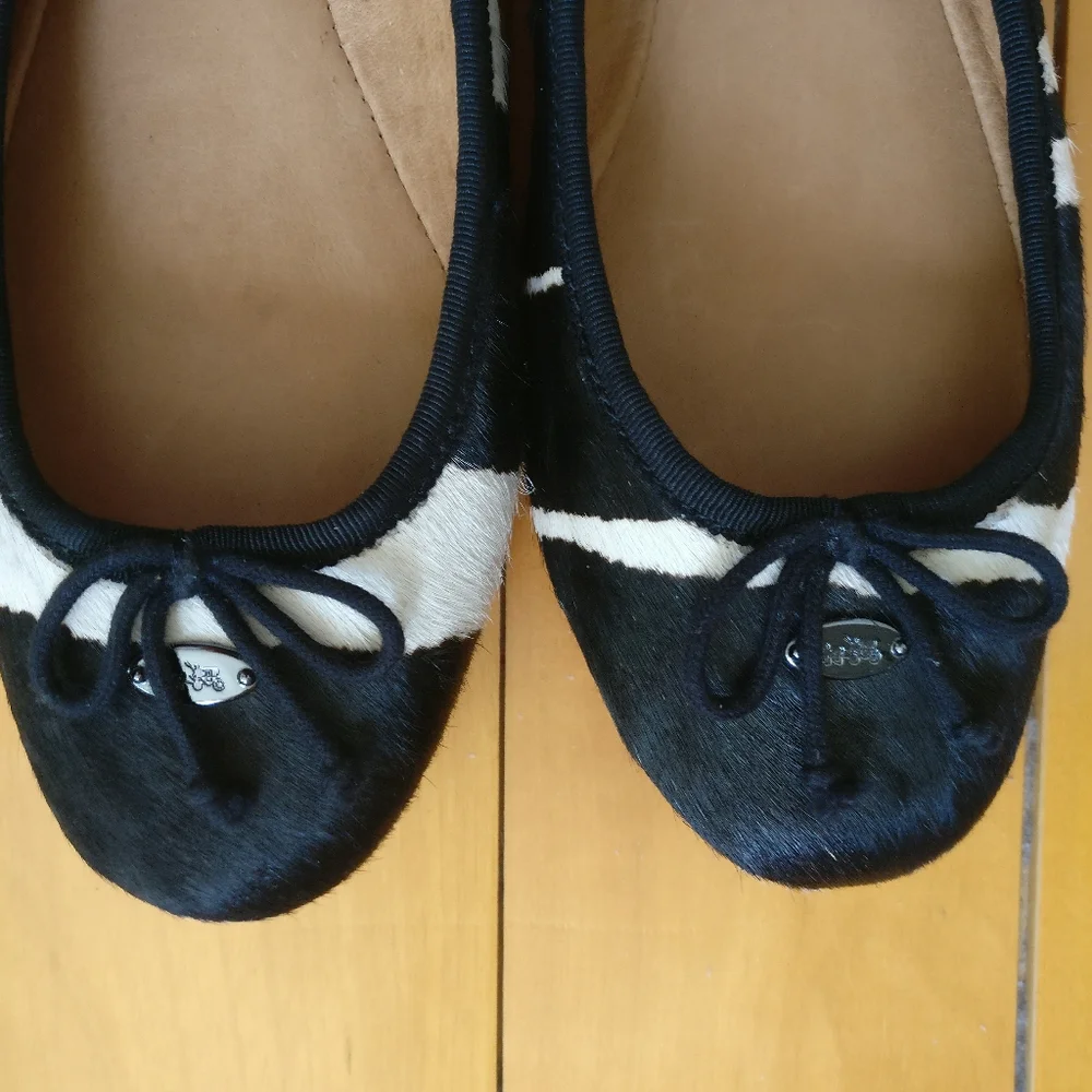 Coach Florabelle Zebra Print Ballet Flats Sz 7.5 - Picture 7 of 11